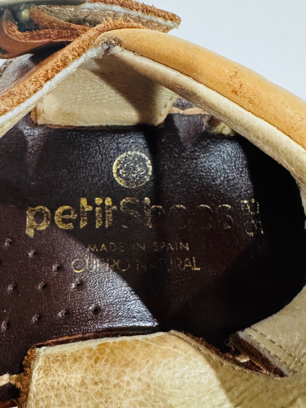 Petit Shoes Vintage Toddler Boys Leather Huarache Sandals Spain Size 25 / US 8.5 - Picture 6 of 6